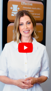 NovoChin™ video thumbnail explaining double chin removal, jawline contouring, and neck sculpting without general anesthesia.